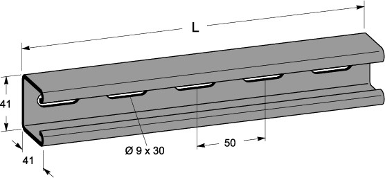 mp bolagen Ankarskena 41x41 mm 3000 mm