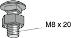 VAGNSBULT M8X20 MM MP-990E