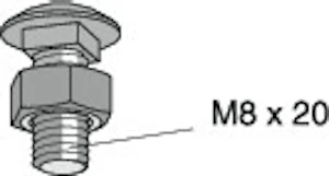 mp bolagen Vagnsbult m8x20 mm mp-990e