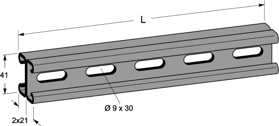 mp bolagen Ankarskena 2x21x41 mm 3000 mm