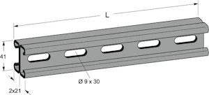 mp bolagen Ankarskena 2x21x41 mm 3000 mm
