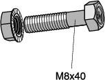 mp bolagen Skruvsats 10 st m8x40 mm