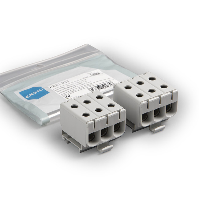 ensto Universal terminal block ke61.03t 3p 2.5-50mm2 gr 2pcs
