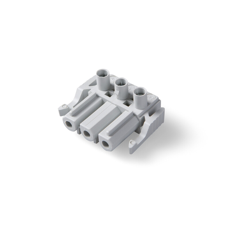 ENSTONET INST. COUPLER 3-POLE SOCKET GREY