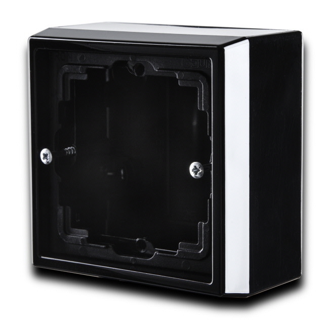 SURFACE MOUNTED ENCLOSURE SURFACE BOX-1 DEEP, BLACK