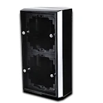 SURFACE MOUNTED ENCLOSURE CORNER BOX-2 DEEP, BLACK