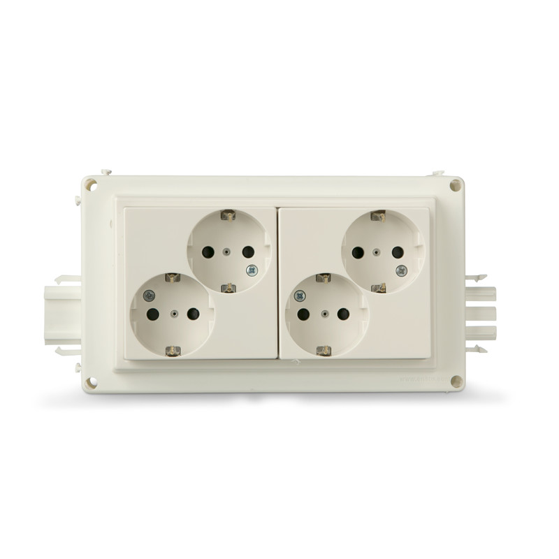 SOCKET OUTLET BOX 3-POLE, 2x2-GANG