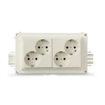 SOCKET OUTLET BOX 3-POLE, 2x2-GANG