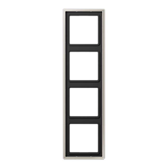 jung Cover plate 4-gang, 81 mm, steel