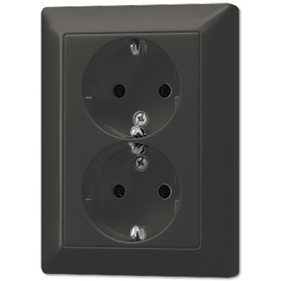 jung Socket-outlet socket out. 2g with frame, ant