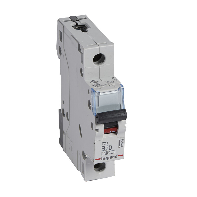 CIRCUIT BREAKER MCB 1-POLE 6KA, B20