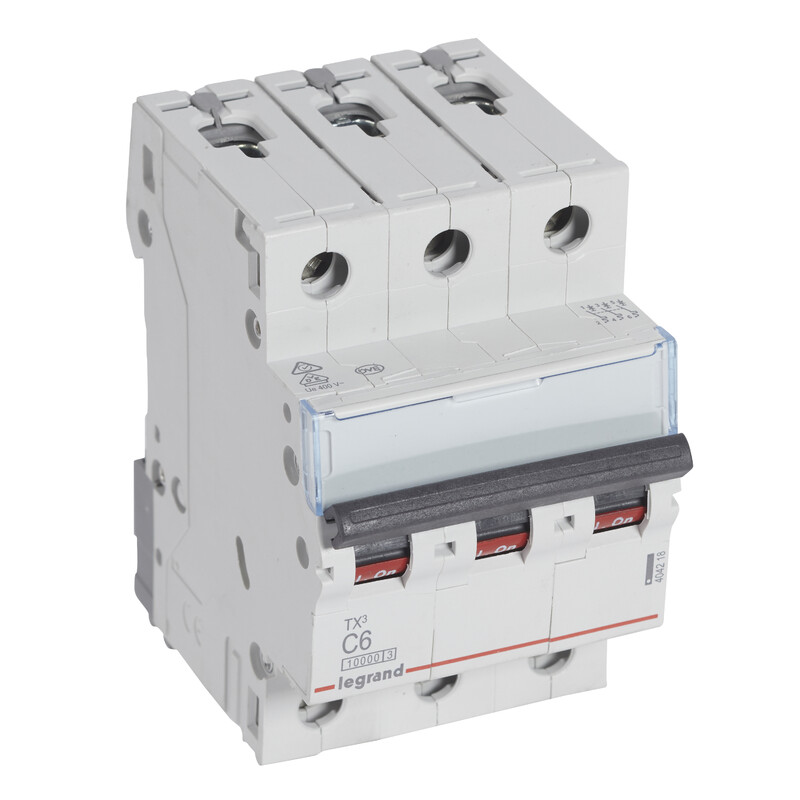 DVÄRGBRYTARE MCB, 3 pole C6 10kA