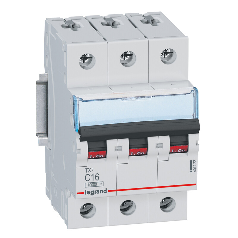 CIRCUIT BREAKER TX3 MCB, 3-POLE, C16, 10KA