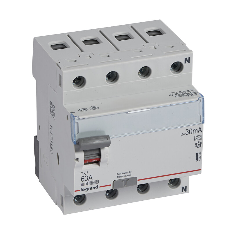 legrand Jordfelsbrytare rccb 4-pole, 63a, 30ma, a