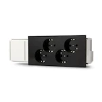 KANAVAPISTORASIA ENSTO 3-N 4S/16A/IP20 KYT.UPR MUSTA