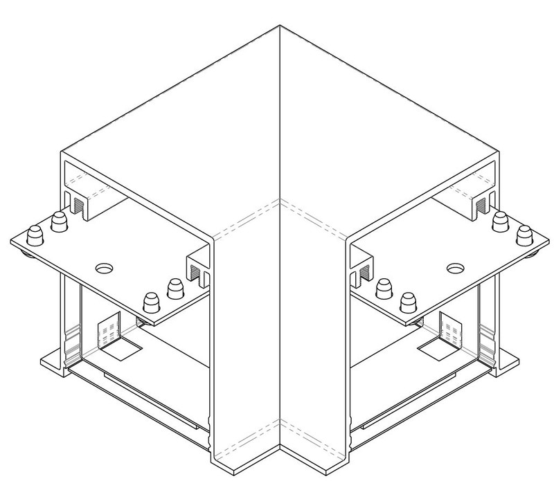 ensto Corner mounting bracket anna anlfr 90deg corner, recessed