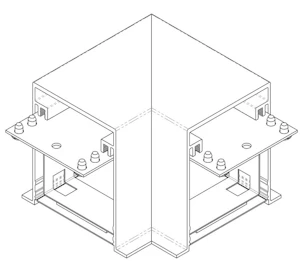 ensto Corner mounting bracket anna anlfr 90deg corner, recessed