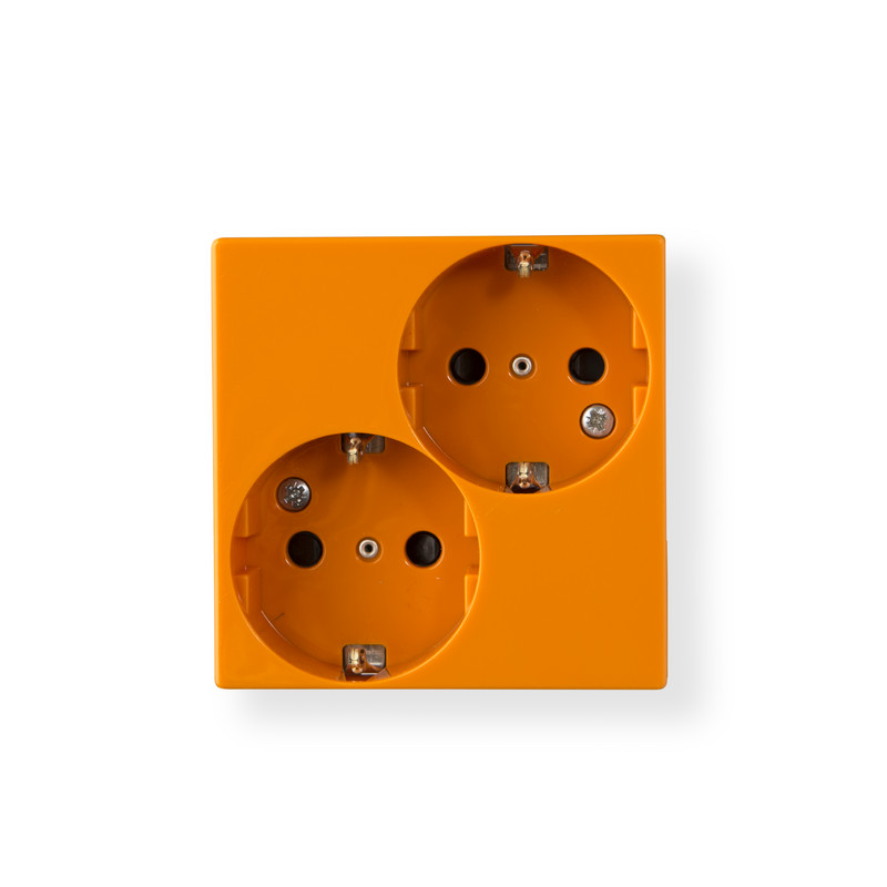 SOCKET OUTLET ENSTO INTRO SCHUKO 2-G WITH CENTR.PL.ORAN.