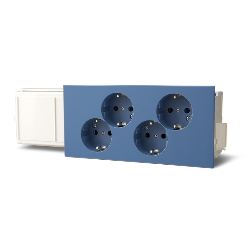 ensto Duct socket ensto educt trunking socket 4-gang, blue