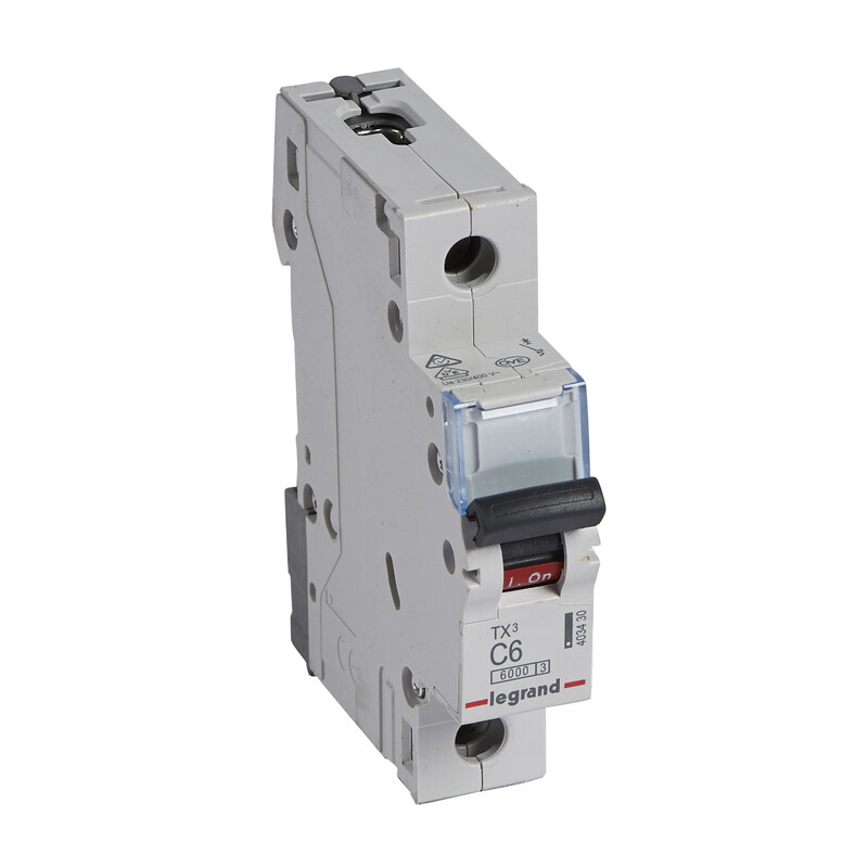 DVÄRGBRYTARE MCB, 1 pole C6, 6kA
