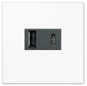 ensto Transformer ensto intro usb charger 3a(typea+c),white