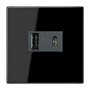 ensto Transformer ensto intro usb charger 3a(typea+c),black