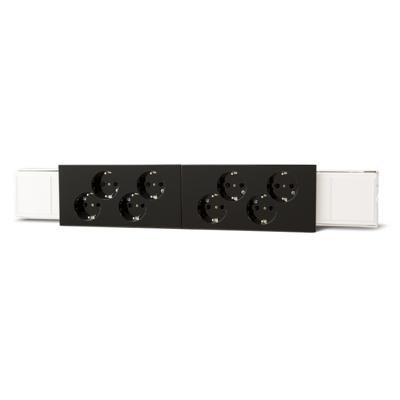 ensto Duct socket ensto educt educt socket 8-gang, black
