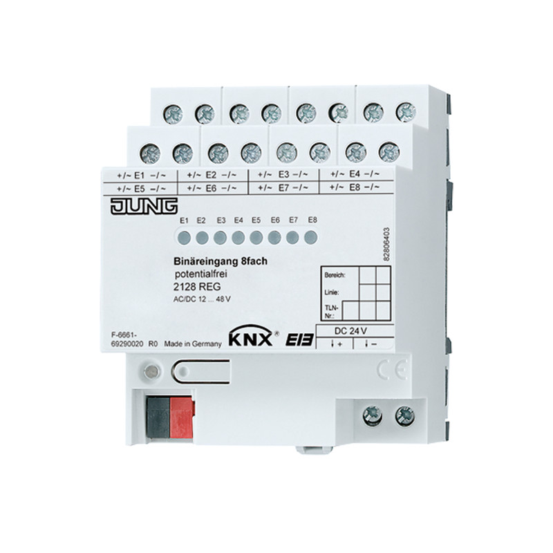 jung Tulo/lähtöyksikkö knx jung binäärivastaanotin 8x12-48v