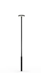STEPPED POLE SAGA 5S RAL 9005