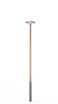 WOODEN POLE SAGA 4W AKZO 900 GREY/CINNAMON