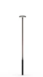 WOODEN POLE SAGA 6W RAL 9005/SAFFRON