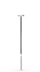 WOODEN POLE SAGA 4W RAL 9006/SAFFRON