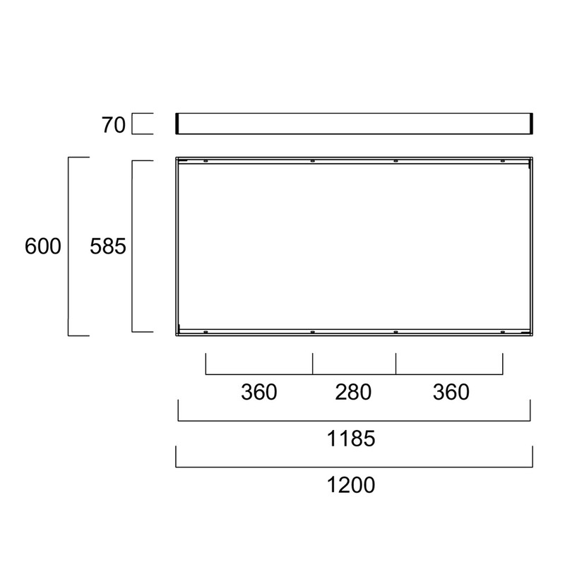 sylvania Mekaniska tillbehör surface mounting kit 1200x600