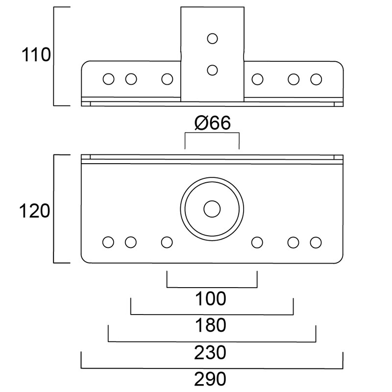 sylvania Mechanical accessories kalani pole top adaptor 60 mm