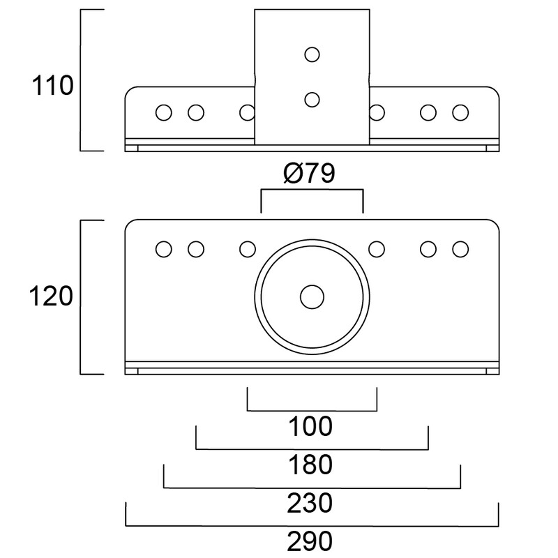 sylvania Mekaniska tillbehör kalani pole top adaptor 76 mm