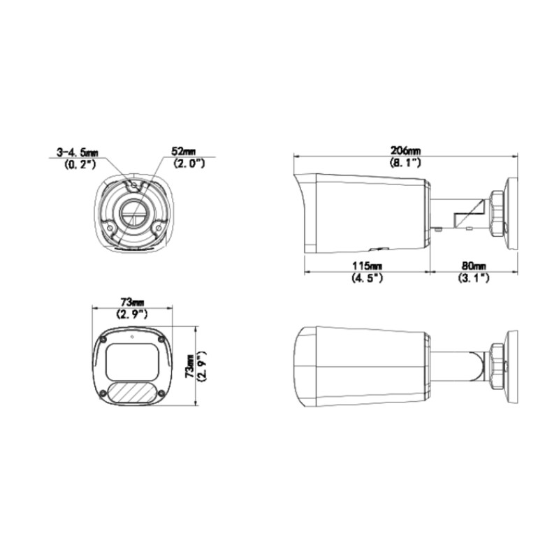 unv Kamera-ip easy 4mp bullet 2.8mm poe owlview