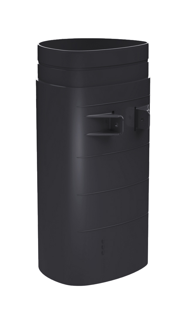 VERTICAL PIPE VILPE ROSS 200 BLACK