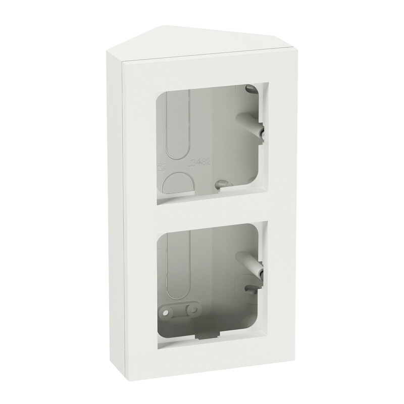 CORNER BOX 2G PW ELKO PLUS CORNERBOX DOUBLE WHITE