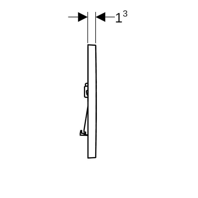 geberit Actuator plate geberit sigma01 square matt chrome