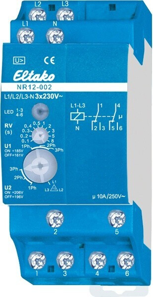 VALVONTARELE ELTAKO DIN, 2VK,10A/250VAC