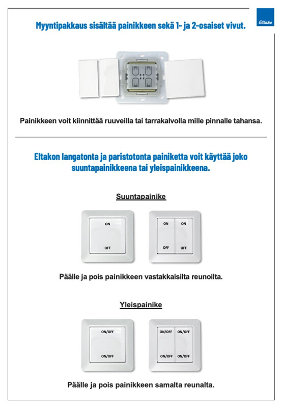 eltako Painike langaton eltako val, elko rs sarjaan