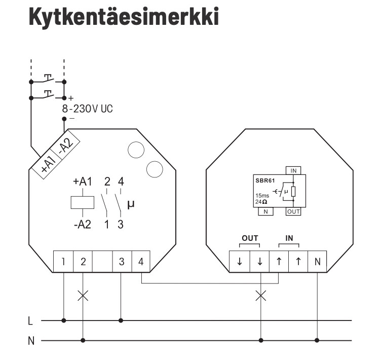 eltako Valvontarele virta eltako din 1s, 16a/230v/120µf