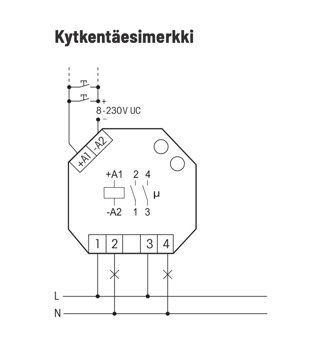 eltako Sysäysrele eltako rasia 2s, 10a, 8-230vuc, 2000w