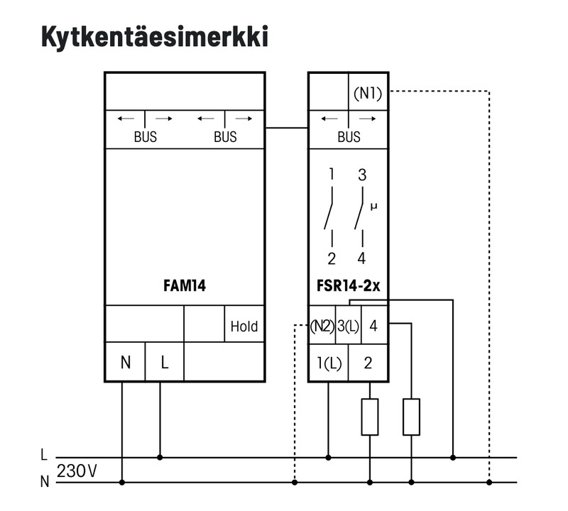 eltako Sysäysrele langaton eltako din, 2s, 16a/250vac, 2000w
