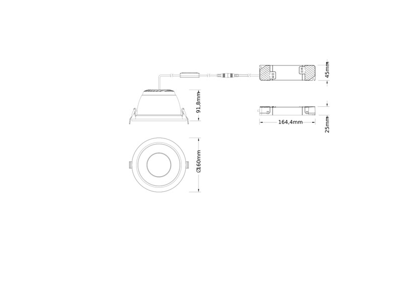 ledvance Alasvalo downlight comfort dl cmft d150 18w cct u19 da va