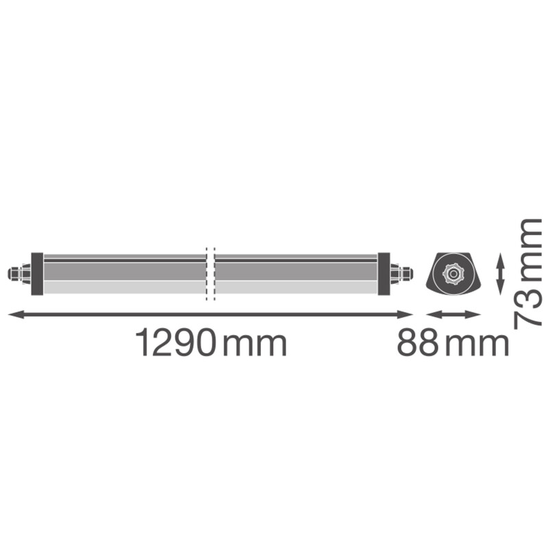 ledvance Kapslad industriarmatur dp flex 1200 34w 830 ml ip66