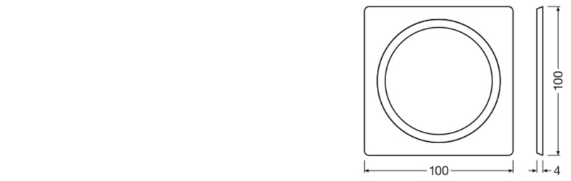 ledvance Mekaniska tillbehör spot frame 100x100 1xd68 si