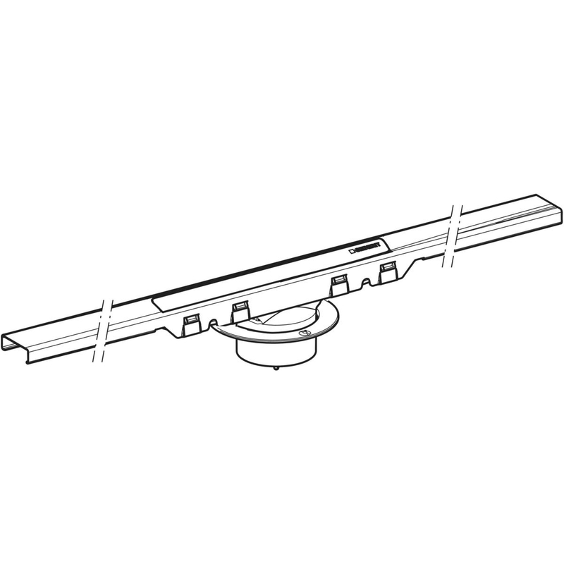 cleanline Lattiakaivon kouru geberit 1300mm harjattu teräs cl50