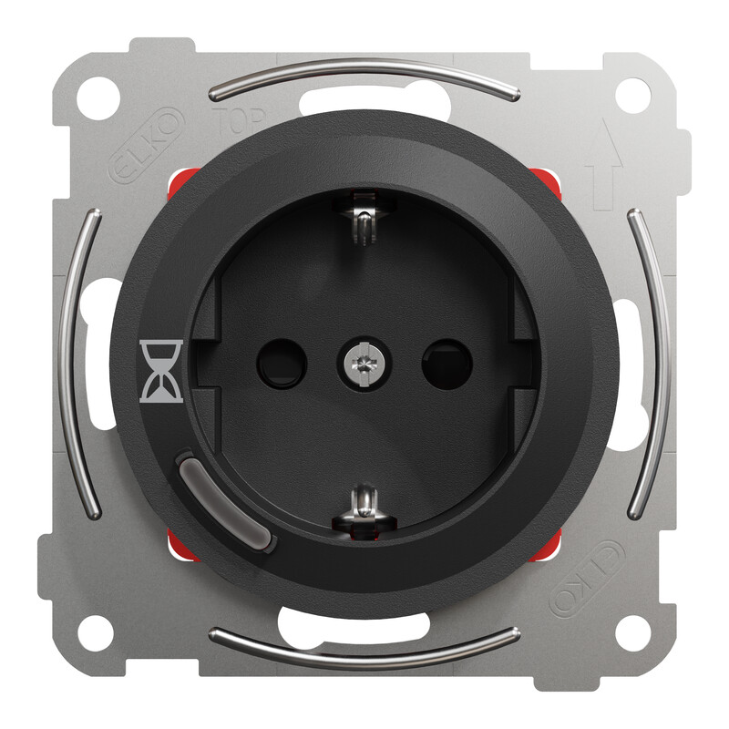 schneider electric Elko one enkel stikk med timer sort