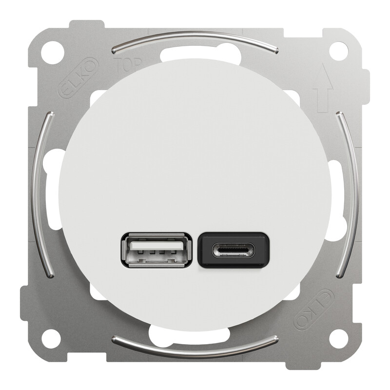 schneider electric Elko one usb pd a+c lader renhvit